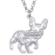 Crystal Rhinestone French Bulldog Pendant Necklace