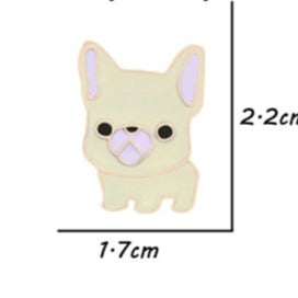 Cute Cartoon French Bulldog Backpack Pin