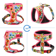 Bright Floral Print Nylon Dog Harness