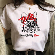 Polka Dot French Bulldog Mom Women's T-Shirt