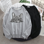 Zentangle Frenchie Women's Crew Neck Sweatshirt