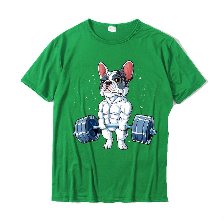 Funny Weightlifting French Bulldog Men's T-Shirt