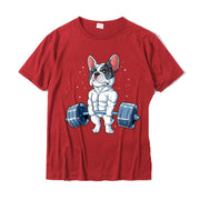 Funny Weightlifting French Bulldog Men's T-Shirt