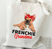 Frenchie Grandma Canvas Tote Bag