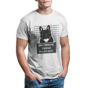 Bad Frenchie Mug Shot Men's T-Shirt