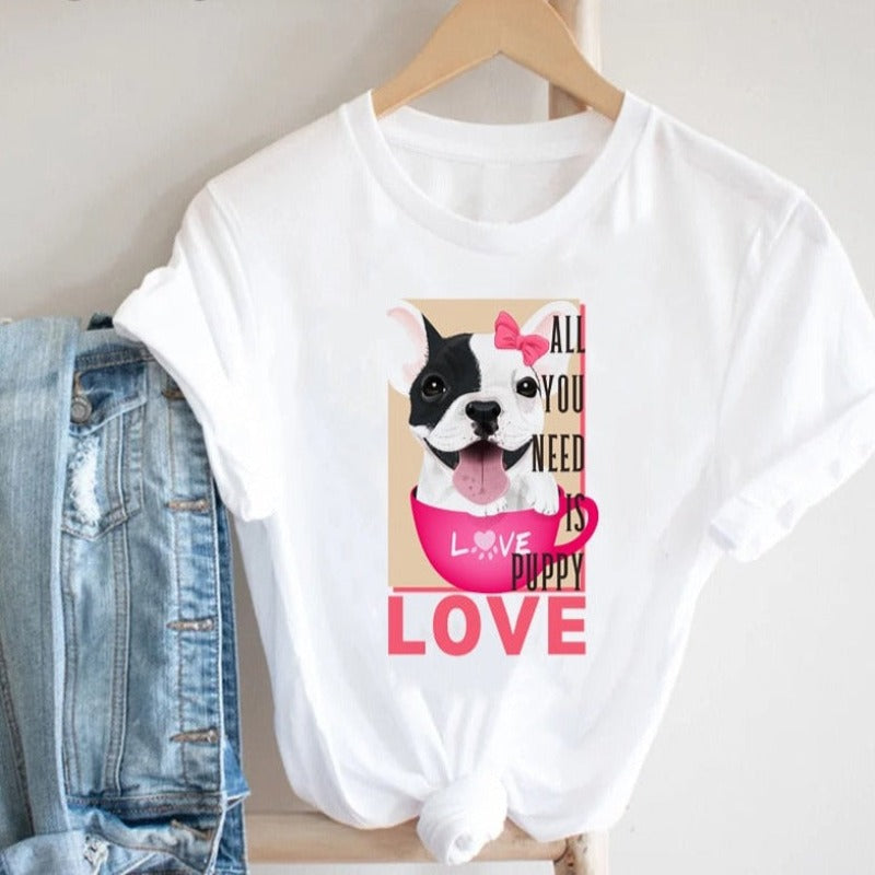 All You Need Is Puppy Love Frenchie Women's T-Shirt