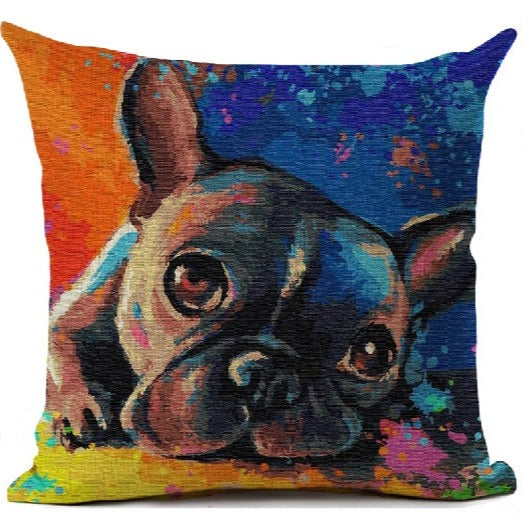 French Bulldog Tapestry Throw Pillow Cover