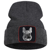 Word Art Frenchie Face Beanie Hat