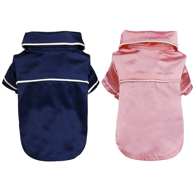 Luxury Silk Button-Front Dog Pajamas