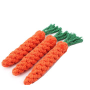 Braided Orange Carrot Chew Dog Toy