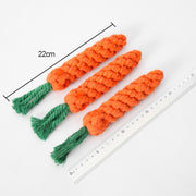 Braided Orange Carrot Chew Dog Toy