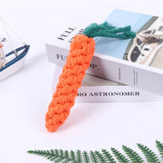 Braided Orange Carrot Chew Dog Toy