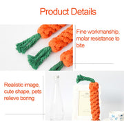 Braided Orange Carrot Chew Dog Toy