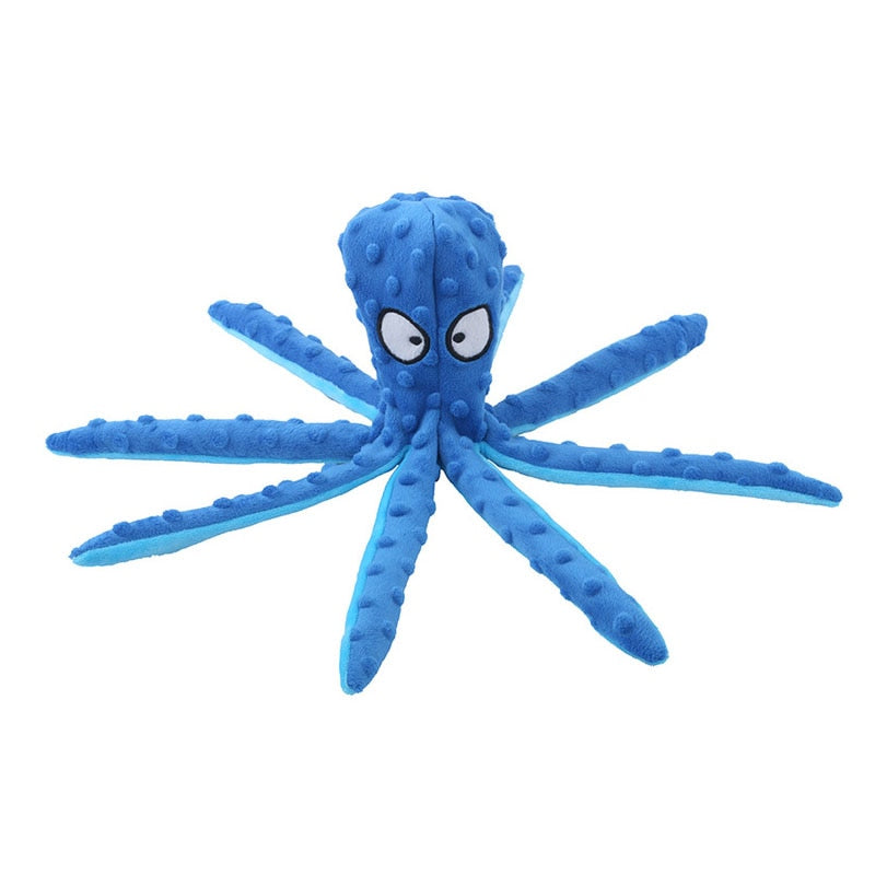 Cute Plush Octopus Interactive Dog Toy