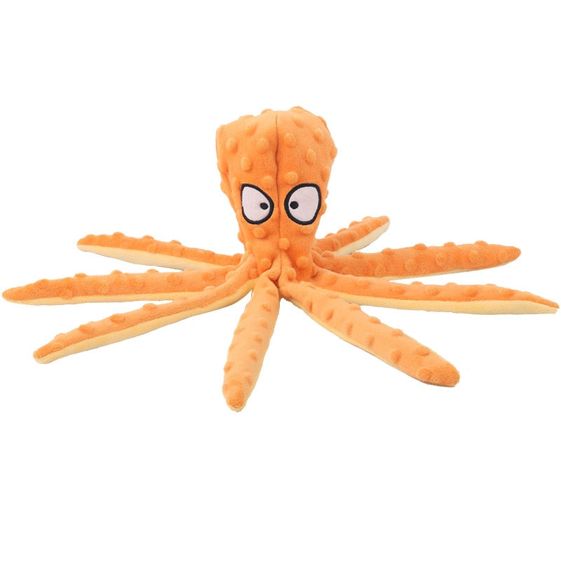 Cute Plush Octopus Interactive Dog Toy