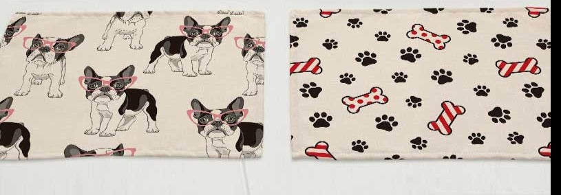 French Bulldog Printed Linen Placemat