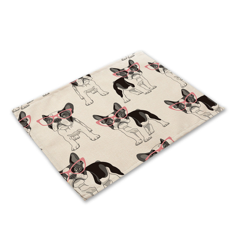 French Bulldog Printed Linen Placemat