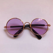 Retro Round Dog Sunglasses with Strap