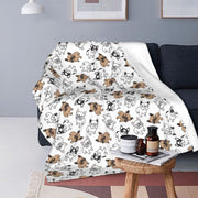 Microfiber Fleece Extra Soft Frenchie Throw Blanket