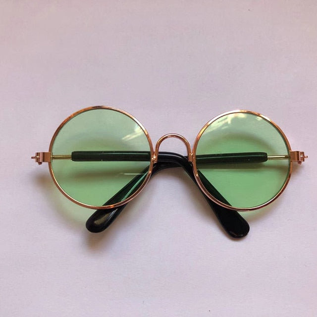 Retro Round Dog Sunglasses with Strap