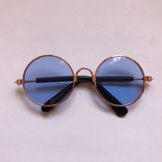 Retro Round Dog Sunglasses with Strap