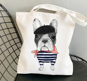 French Bulldog Portrait Canvas Tote Bag