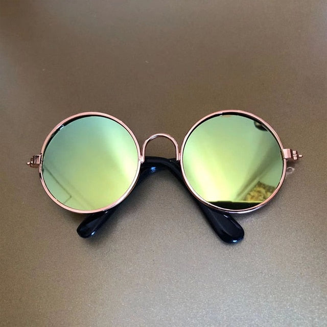 Retro Round Dog Sunglasses with Strap