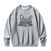 Zentangle Frenchie Women's Crew Neck Sweatshirt