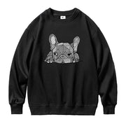 Zentangle Frenchie Women's Crew Neck Sweatshirt