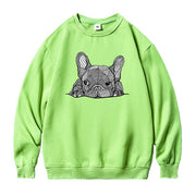 Zentangle Frenchie Women's Crew Neck Sweatshirt