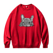 Zentangle Frenchie Women's Crew Neck Sweatshirt