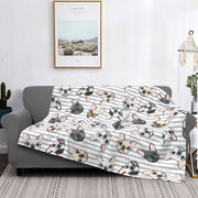 Microfiber Fleece Extra Soft Frenchie Throw Blanket