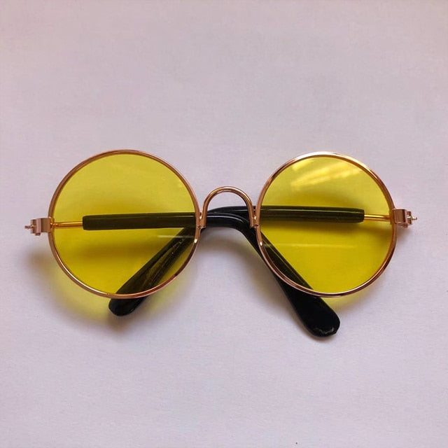 Retro Round Dog Sunglasses with Strap