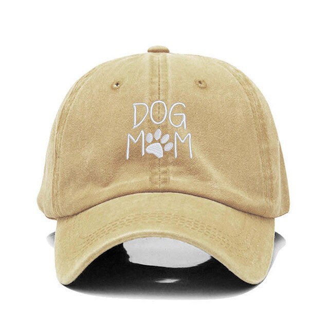 Dog Mom Paw Print Vintage Baseball Cap