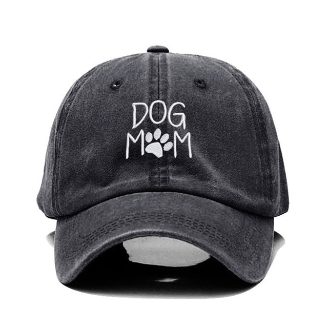 Dog Mom Paw Print Vintage Baseball Cap