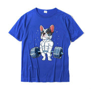 Funny Weightlifting French Bulldog Men's T-Shirt