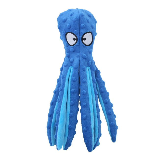 Cute Plush Octopus Interactive Dog Toy