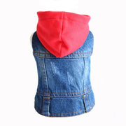 Distressed Washed Denim Dog Vest