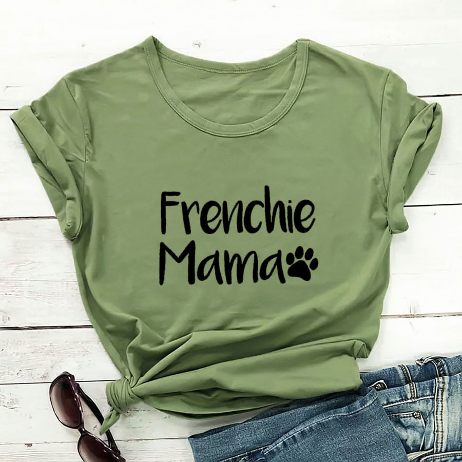 Frenchie Mama Paw Print Women's T-Shirt