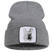 Word Art Frenchie Face Beanie Hat