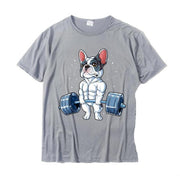 Funny Weightlifting French Bulldog Men's T-Shirt