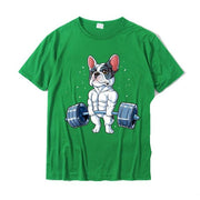 Funny Weightlifting French Bulldog Men's T-Shirt