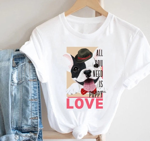 All You Need Is Puppy Love Frenchie Women's T-Shirt