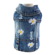 Distressed Washed Denim Dog Vest