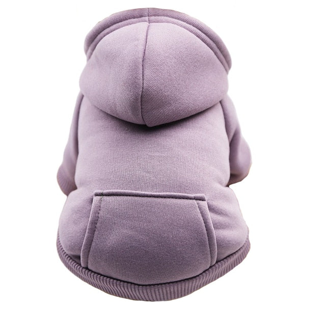 Comfy Single Color Dog Hoodie with Pocket