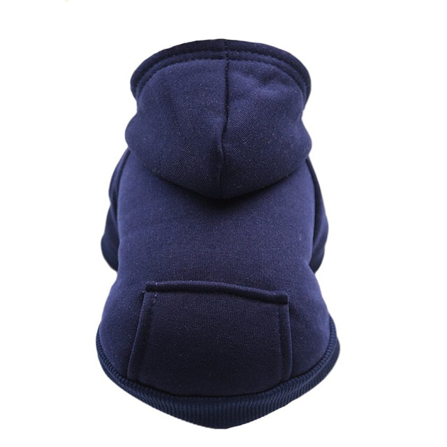 Comfy Single Color Dog Hoodie with Pocket