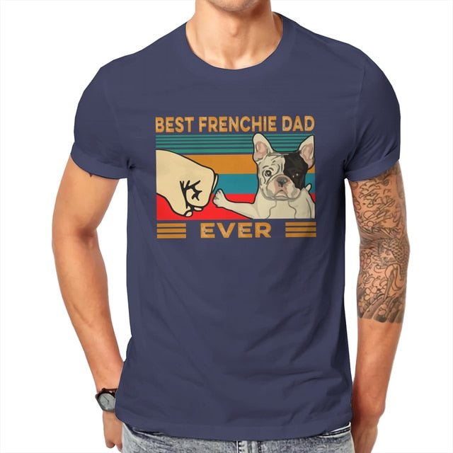 Best Frenchie Dad Ever     Men's T-Shirt