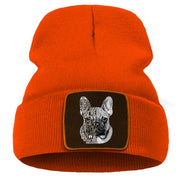 Word Art Frenchie Face Beanie Hat