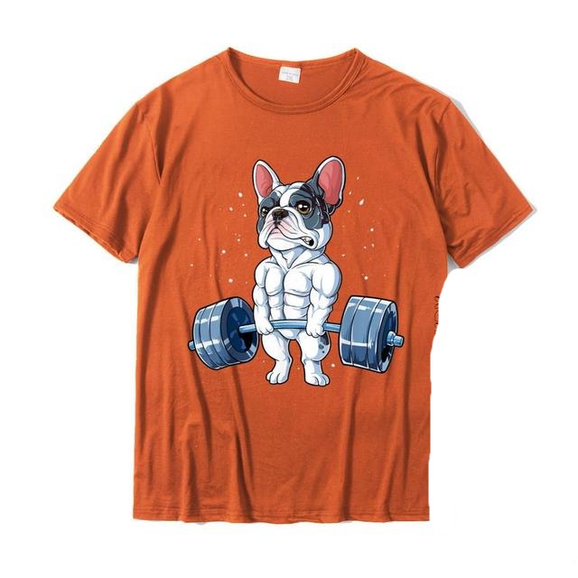 Funny Weightlifting French Bulldog Men's T-Shirt