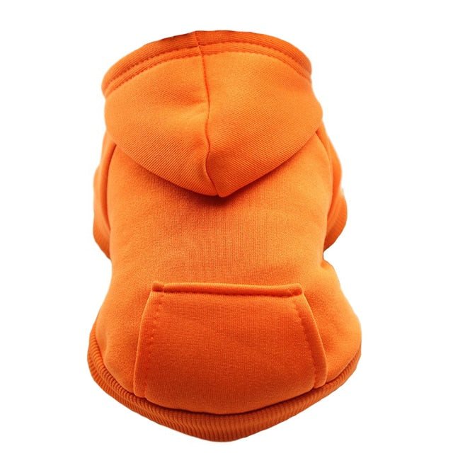 Comfy Single Color Dog Hoodie with Pocket